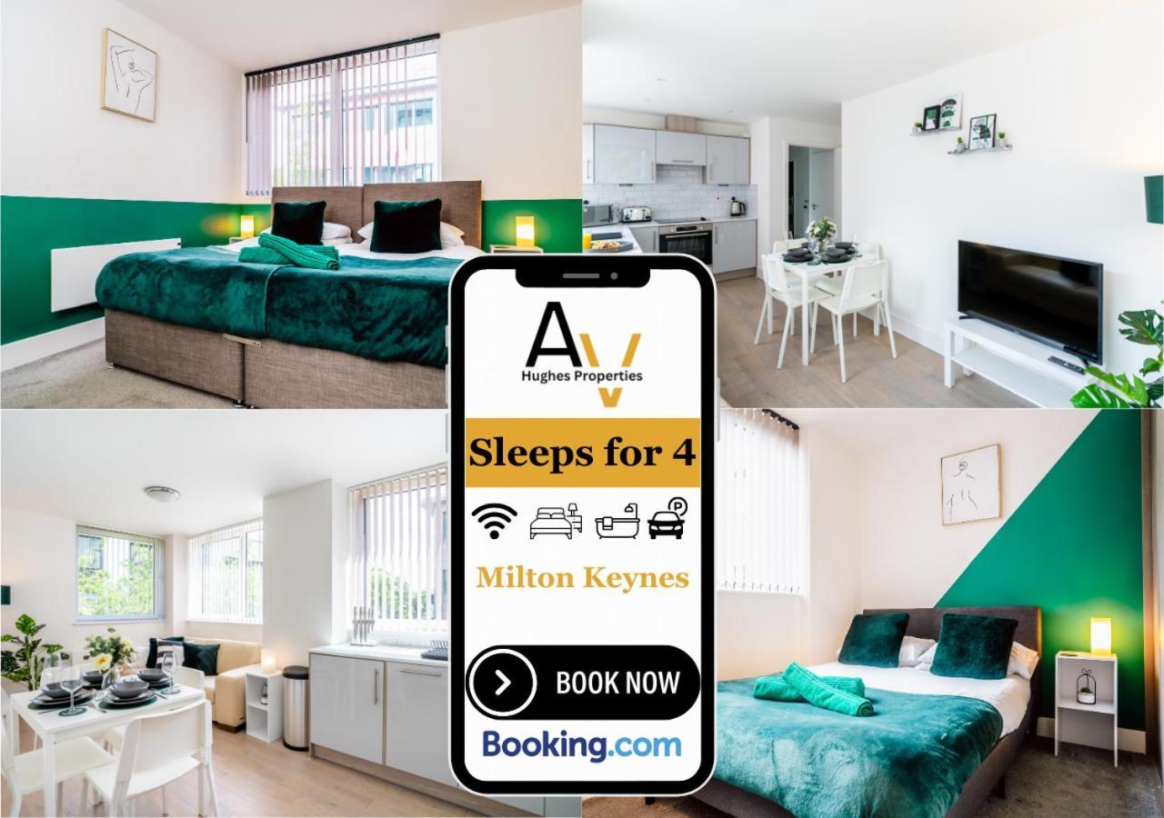 Modern Two-Bedroom Apartment - Central Location, Free Wi-Fi, Ideal For Long Stays By Av Hughes Properties ميلتون كينيز المظهر الخارجي الصورة